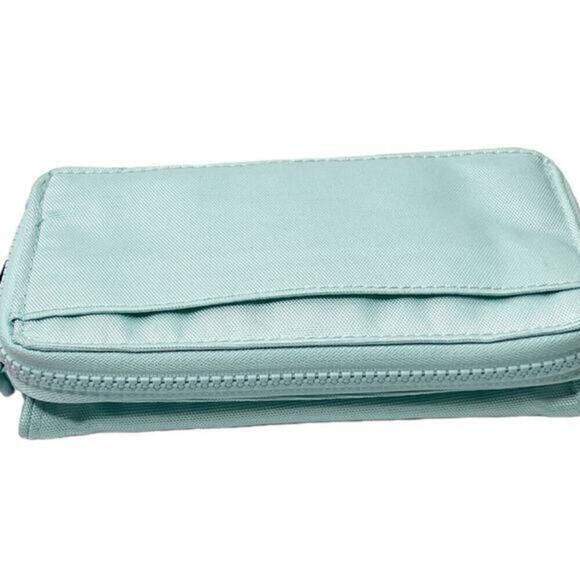 Vera Bradley Blue RFID Wristlet Wallet Crossbody Bag - Picture 10 of 13